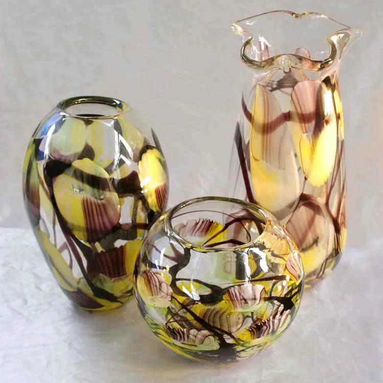 Handiwork hand made blown murano glass vase