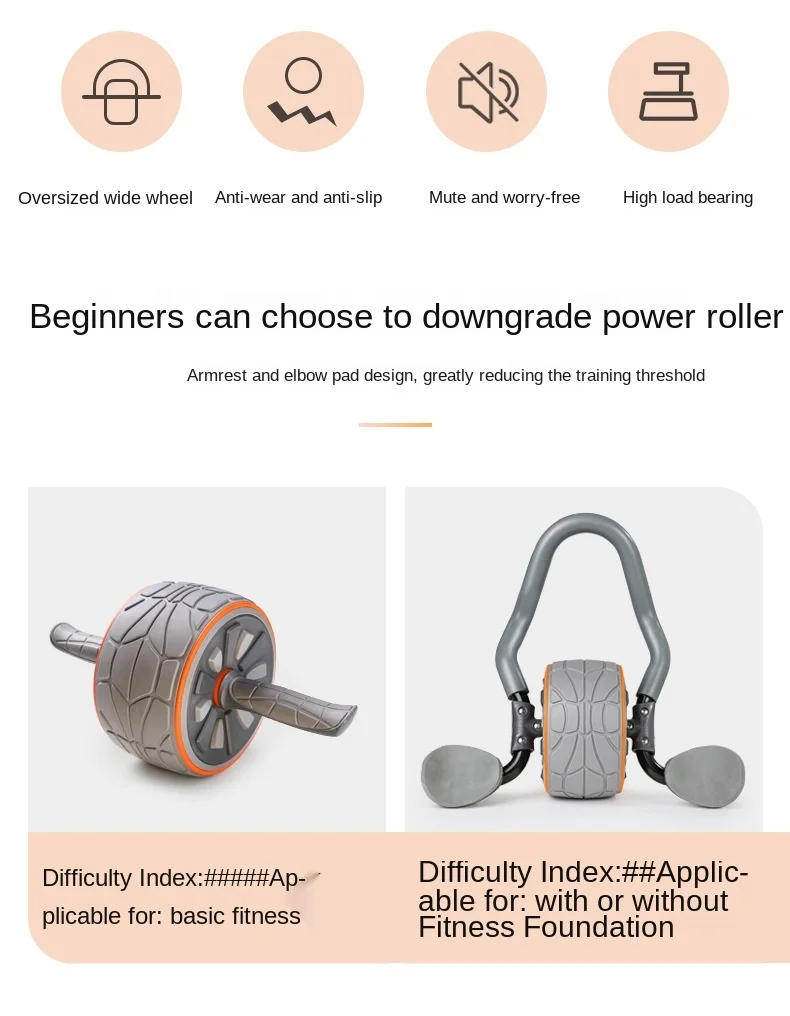 2021 hot sale New Design Abdominal Back & Arms home workout abdominal rollers abdominal muscle wheel