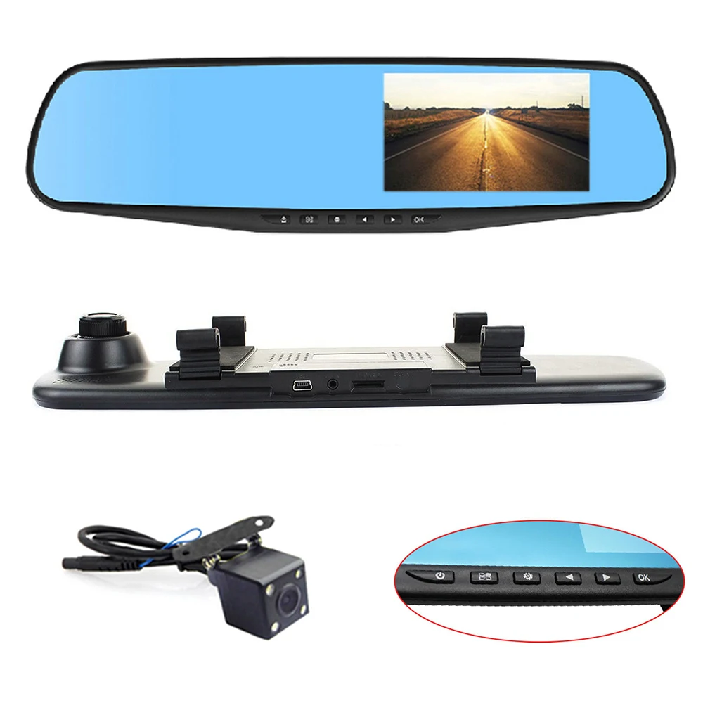 G sonser Car Camera 1080P Night Vision Dual Camera Mirror Dash Cam