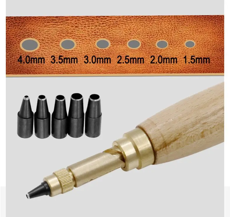 1.5mm 2mm 3mm 4mm DIY Automatic Belt Punching Silent Puncher Multi-function Leather Carving Round Shape Puncher