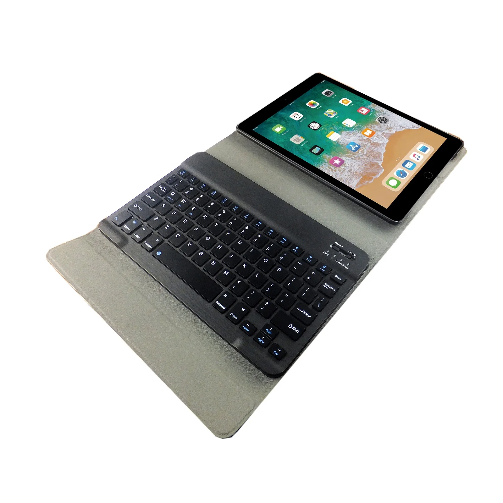 Shockproof PU Leather Tablet Case Extended Voltage Sticker Leather Tablet Case With BT Keyboard For Ipad