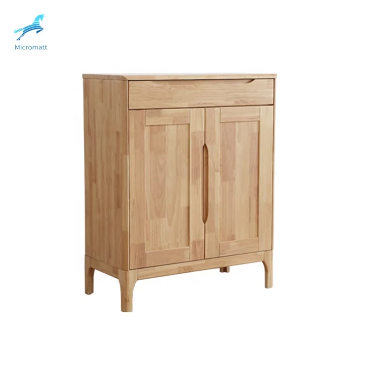 Wholesale Japanese Style Wood furniture Durable Log Color Living Room shoe cabinet