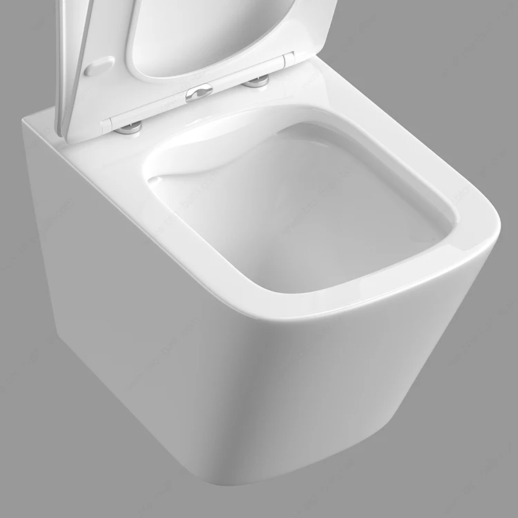 BTO Cheap style white water closet wc sanitary ware p-trap toilet washdown rimless wallhung toilet for bathroom wall hung
