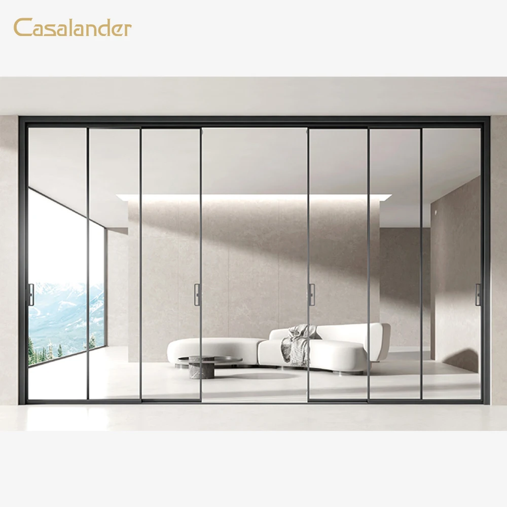 CASALANDER Custom Glass Partition For Living Room Sliding Glass Door Glass Partition Wall
