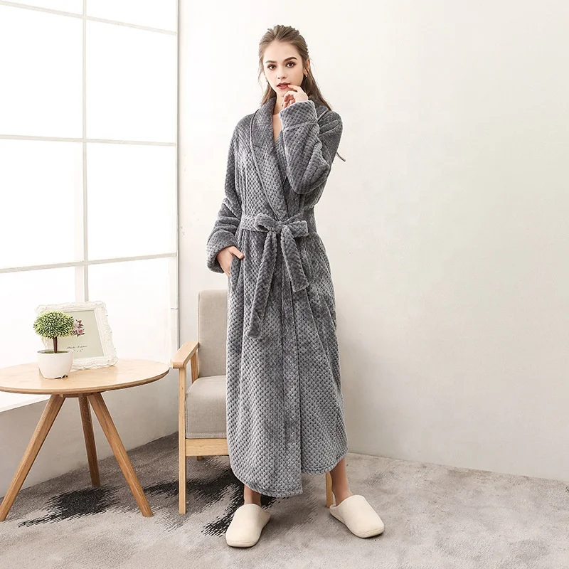 2022  Mens Fleece Robe Soft Light Hotel Bathrobe Bathrobe for women