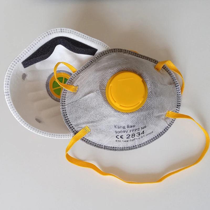 2024 HOT Selling Dust Mask 4ply Safety Protective Adult Half Facemask with Breathing Valve Head Loop KN95 Respirator with Carbon