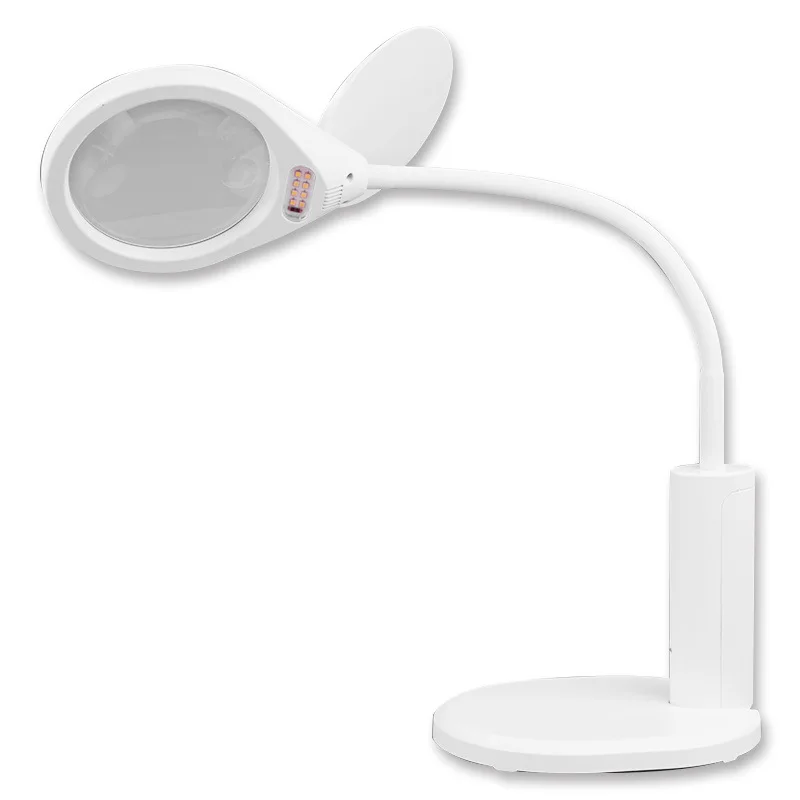 2X Desktop clip-type multi-function magnifying glass With 8LED Illumination Rechargeable Battery