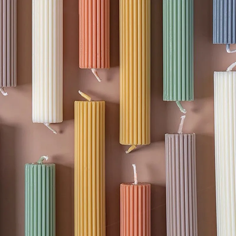 DGC Factory popular selling soy wax tapered pillar candle DIY home decoration long stick colorful table candle
