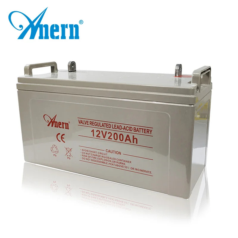  Многократного цикла глубокого заряда-разряда батареи 12V 200ah батарея 24v
