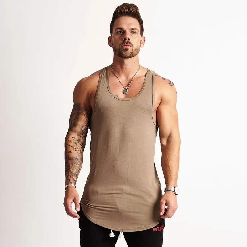 Мужская Стильная летняя майка без рукавов для тренажерного зала, фитнеса, охлаждающая Удобная майка для тренировок, бега, фитнеса