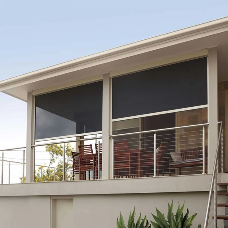 Outdoor Motorized Roller Blinds Shutters Curtains Zip Screen Window Door Shades