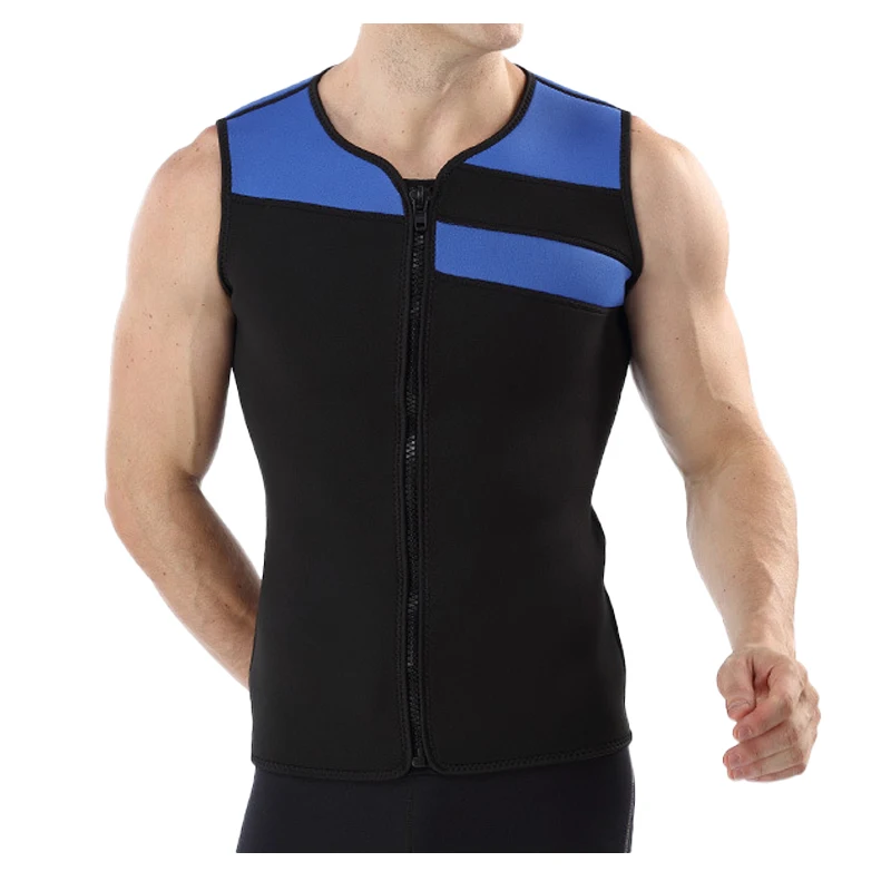 Adult Men Wet suit Vest Front Zipper 3mm Neoprene Surf Top Jacket Scuba Suit Vest