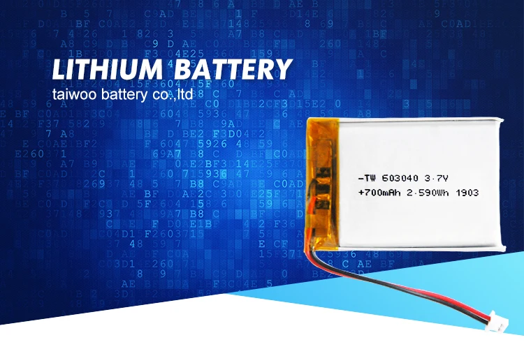 Factory original   li-polymer 700mAh 603040 high capacity li-on polymer battery