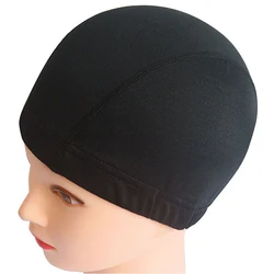 Custom Logo Private BrandElasticity Breathable Transparent Black/beige Mesh Weaving Dome Wig Caps For Making Wigs