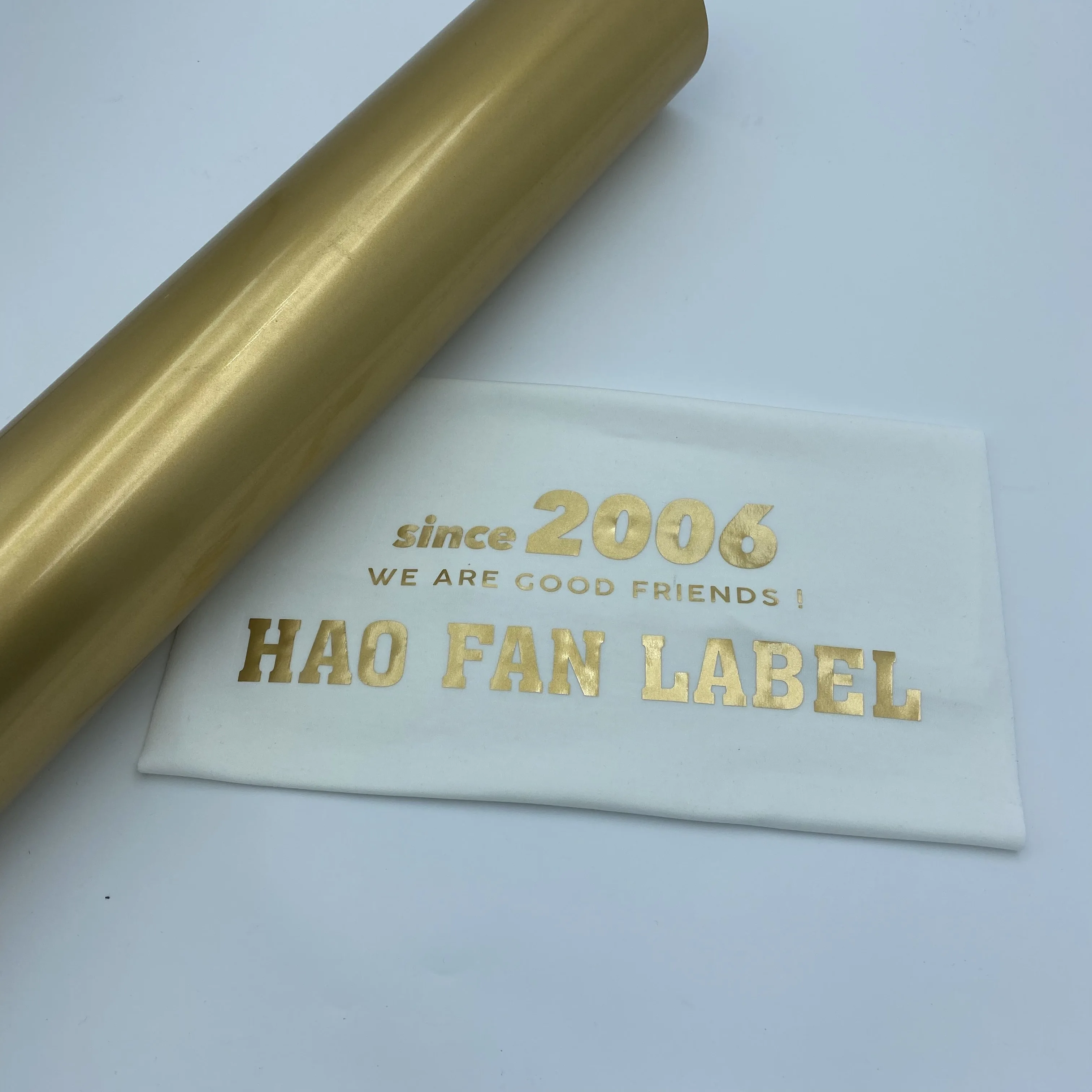 Wholesale free sample korean textile htv gold soft metallic heat transfer vinyl for t shirts