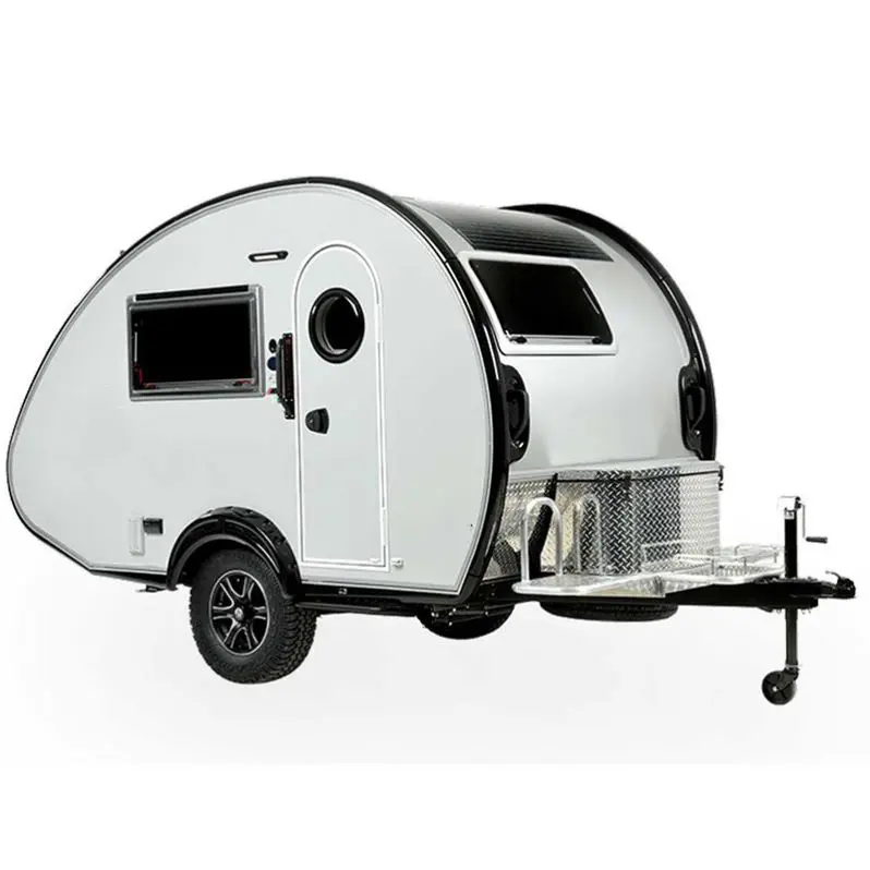 High Quality Small Camping Trailer Small Rv Caravan Offroad Teardrop Camper Trailers With Single Axle