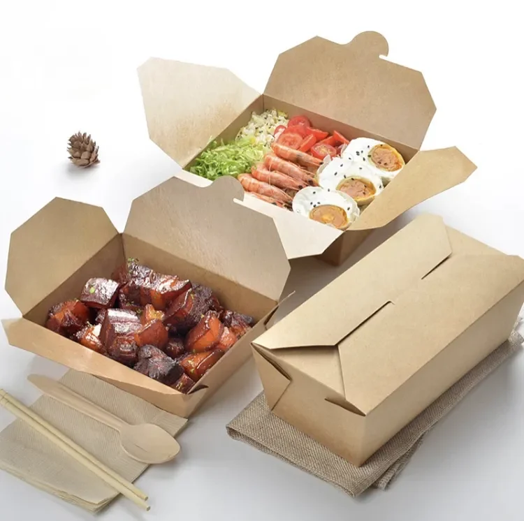 Food Box High Quality Food Grade White Cardboard Paper Box Best Price Fast Food Restaurants Box from Manufacturer