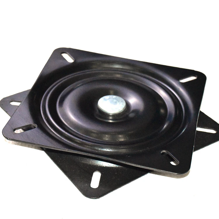 Square black chair steel ball iron turntable thickened industrial heavy duty turntable
