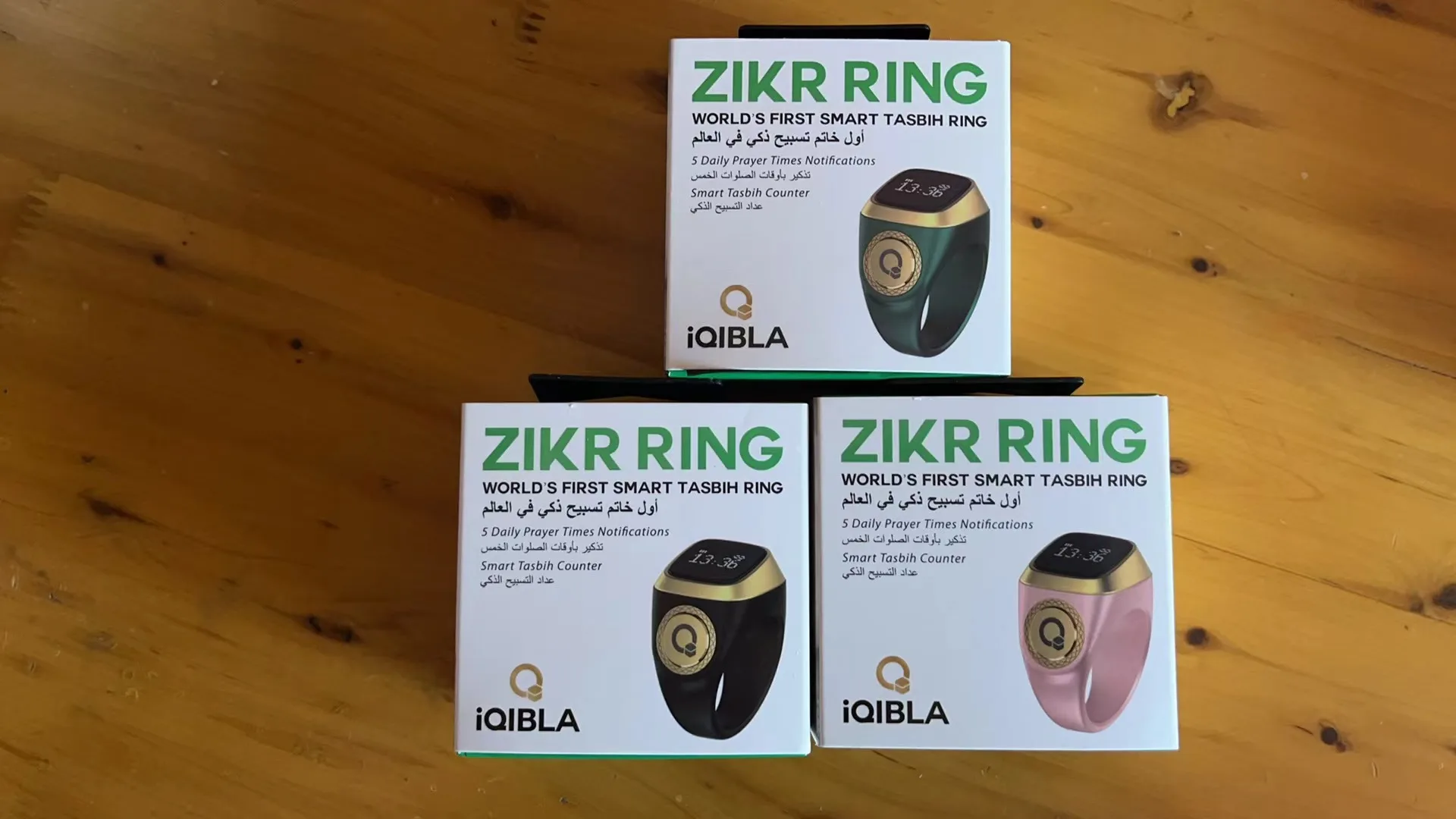 OEM 2024 Muslim ring smart prayer reminder make tasbih men smart ring for phone 0.49 inch screen button smart ring