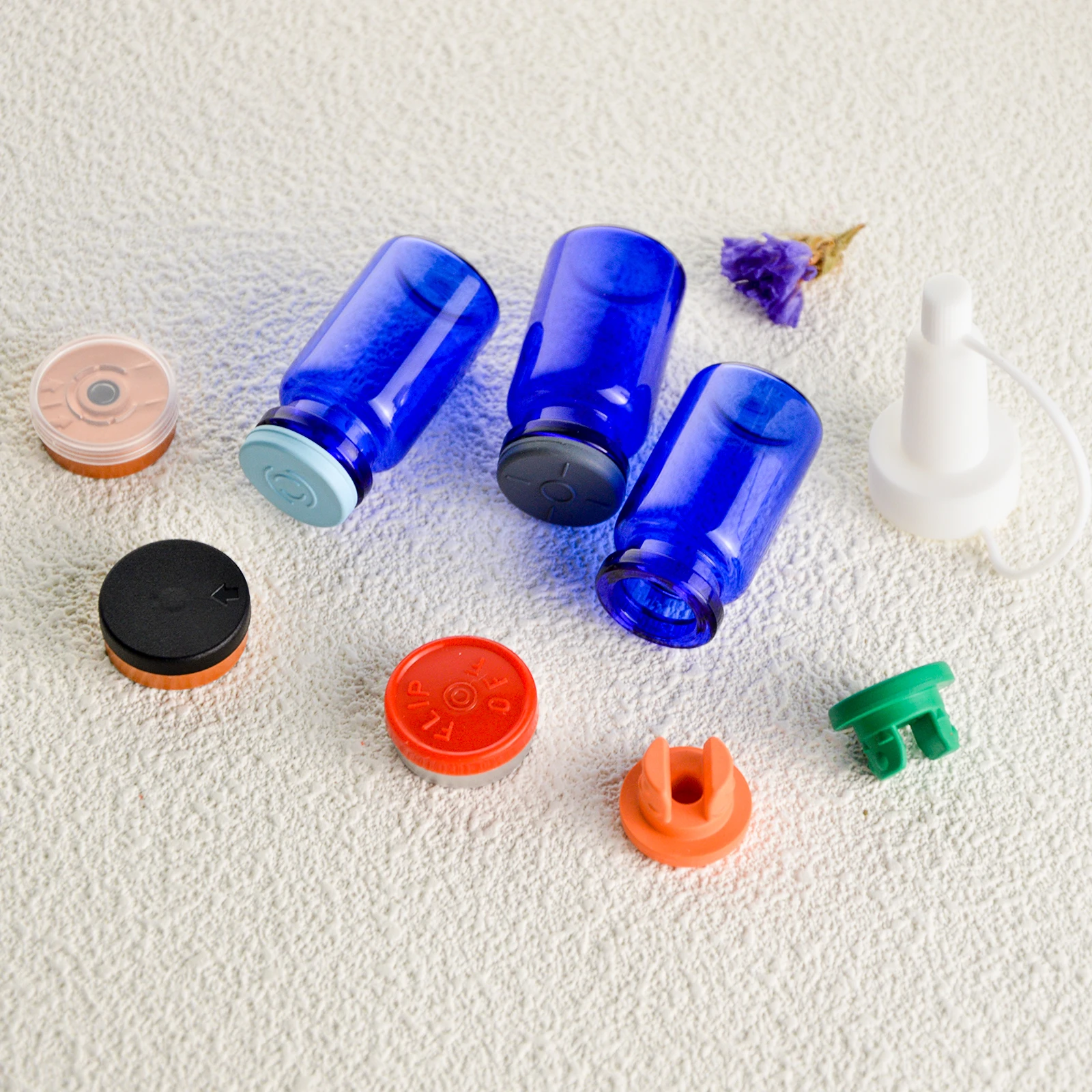 Blue Penicillin Bottle 3ml 5ml 7ml 10ml Bayonet Bottle Essence Liquid Subpackage Glass Empty Bottle Ampoule