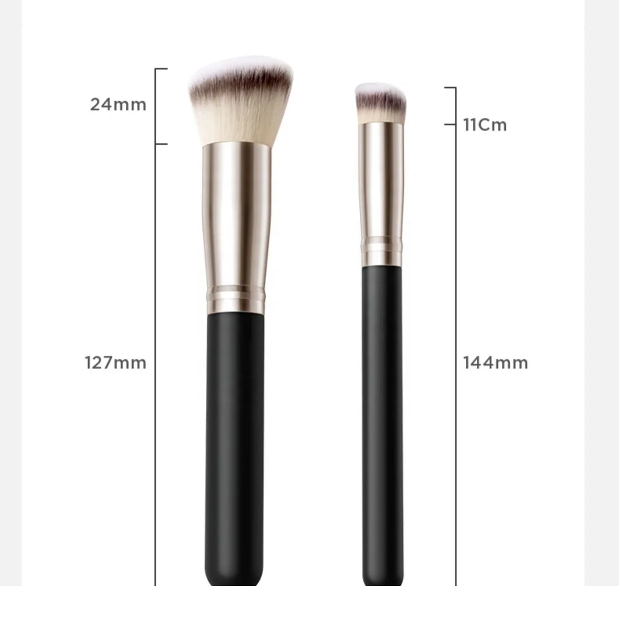55# Liquid Powder Foundation Makeup Brush Blending Liquid Cream Flat Head Face Cosmetic Powder Brush with Case