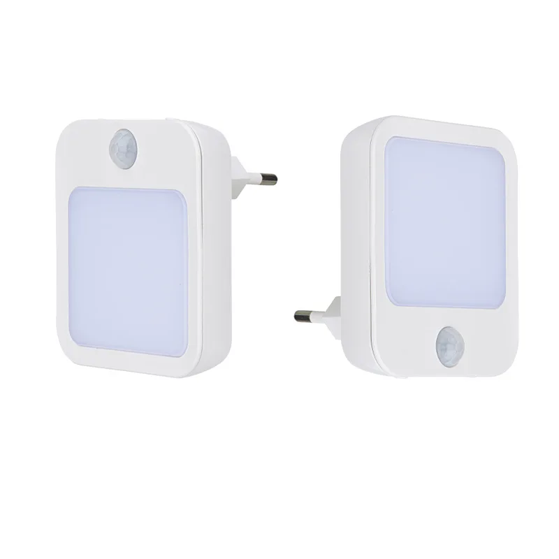 1W EU plug US plug AC120V AC230V warm white white housing motion pir sensor led night light