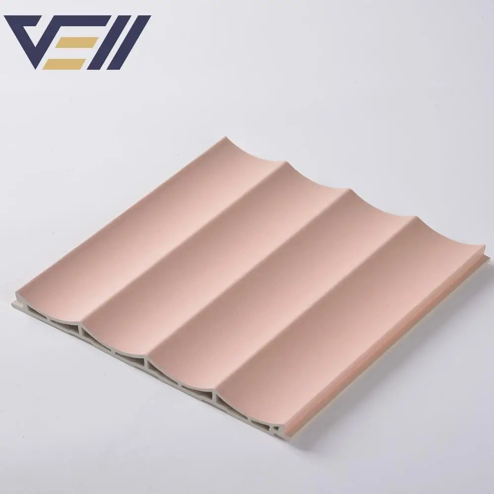Factory Exterior Wood Texture Interior Decor Fluted Wood Plastic Composite Coating Cladding Wall Board Wpc Wall Panel