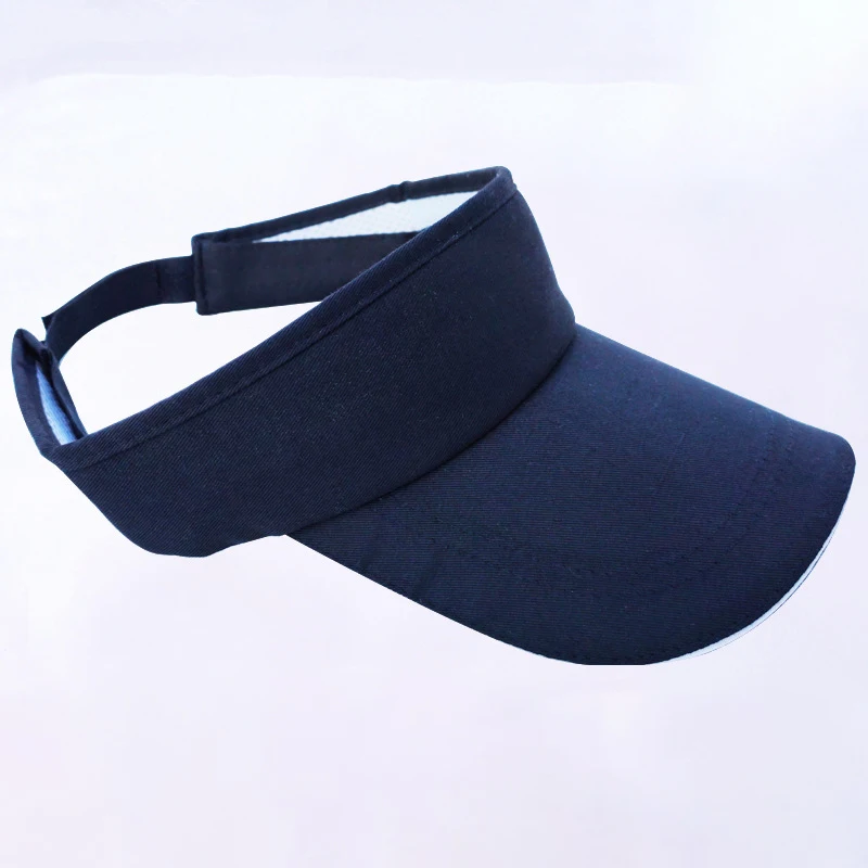Custom No Top Sunvisor Protection Tennis Solid Color Sport Visor Caps Golf Hats