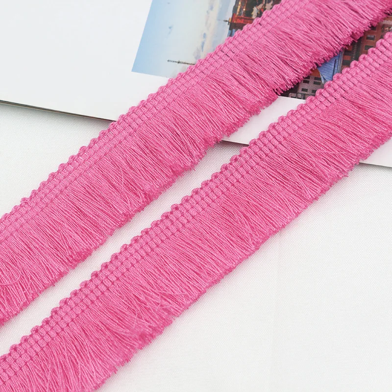 Factory Custom 2.5cm Multi-Color Polyester Trim Fringe Tassel Fringe Trim Garniture Trimming for Curtain