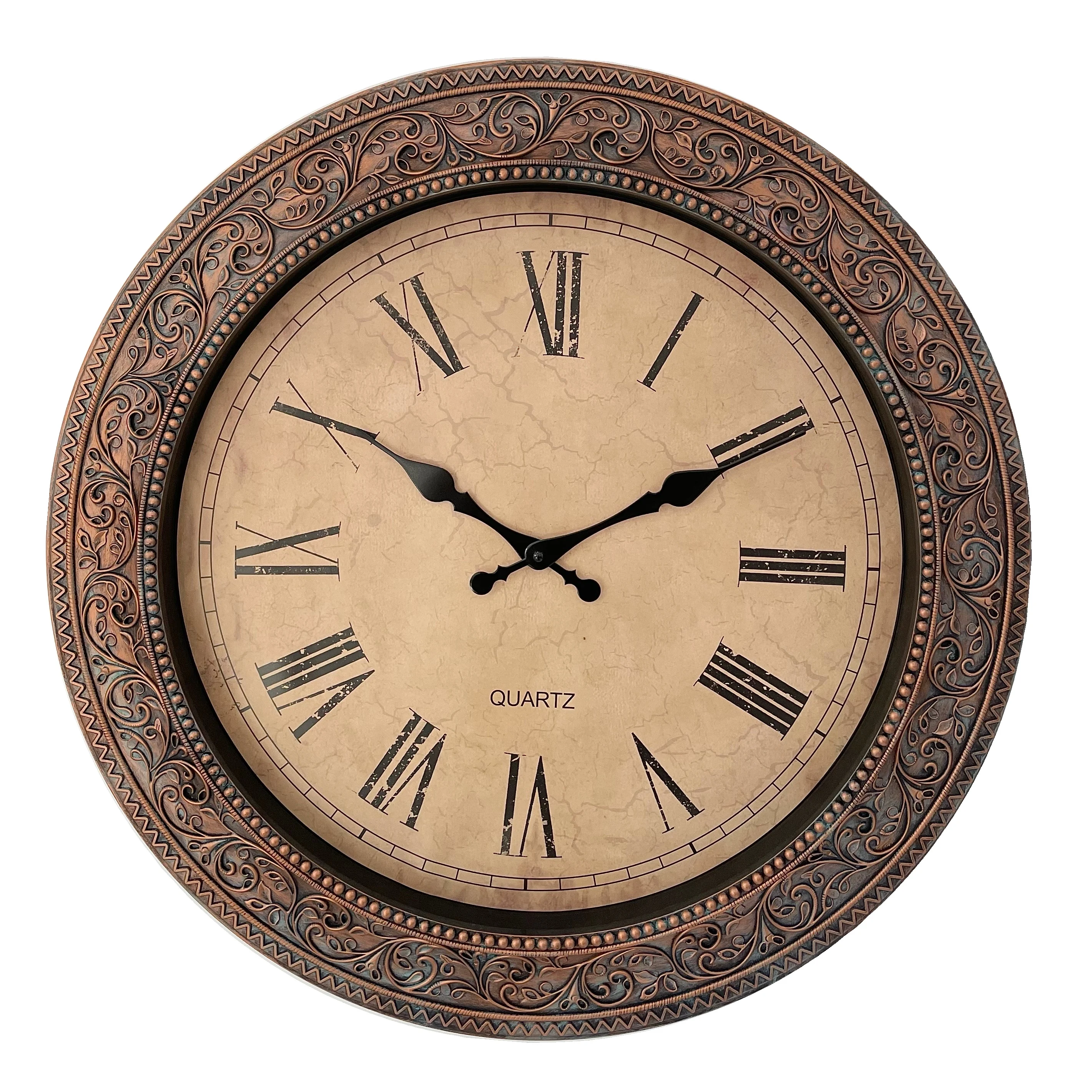 Wall Clocks Home Decor European Antique Decorate Carved Round Wall Clock