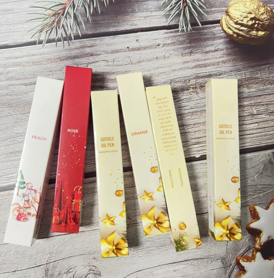 OEM Christmas Gift Beauty Personal Care Nail Suppliers Nail Art Cuticle Revitalizer Oil Pen for Nail Salon Care oil Xmas Design