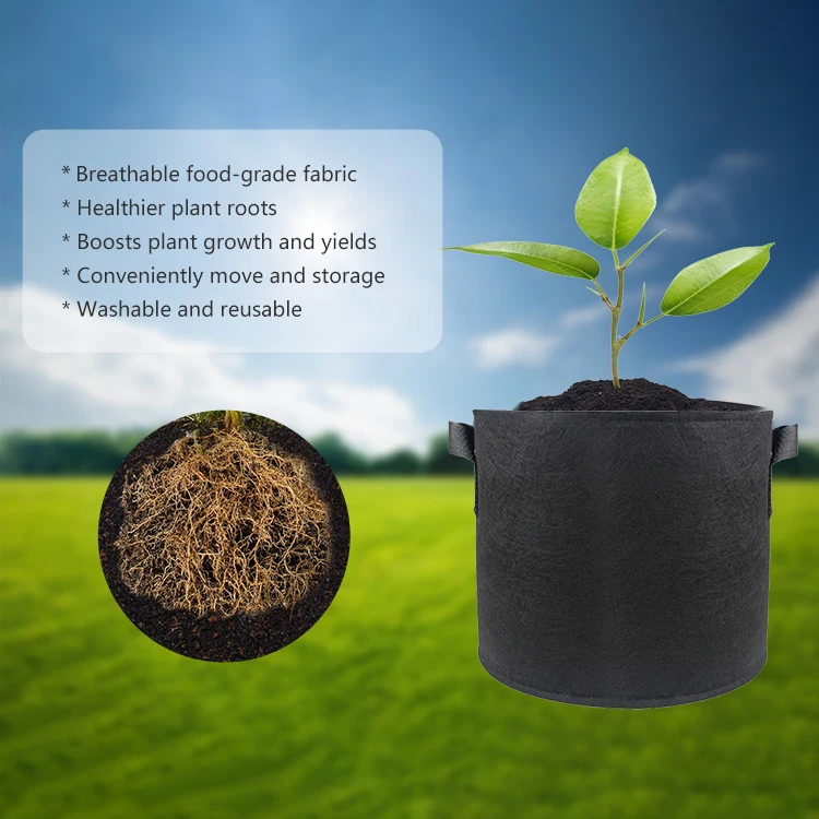 Customized Size 1 3 5 7 10 20 30 40 Gallon Vegetable Potato Garden Non Woven Fabrics Pots Plant Grow Bags