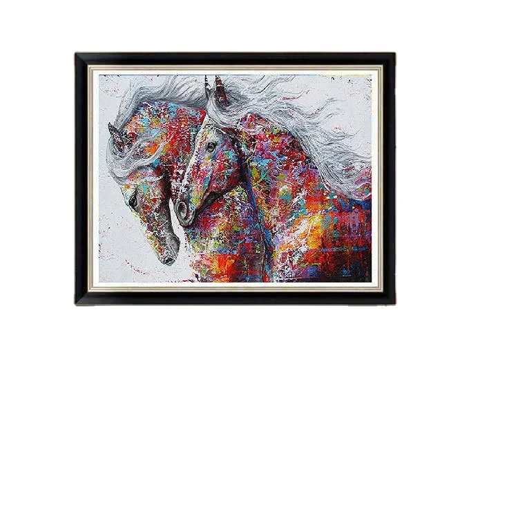 5d Diamond Painting Colored Horse DIY Decorative  Hanging Painting