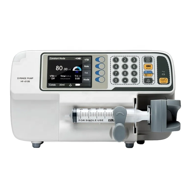 Medical Double CPU- Safter Injection  portable Single Channel Syringe pump price