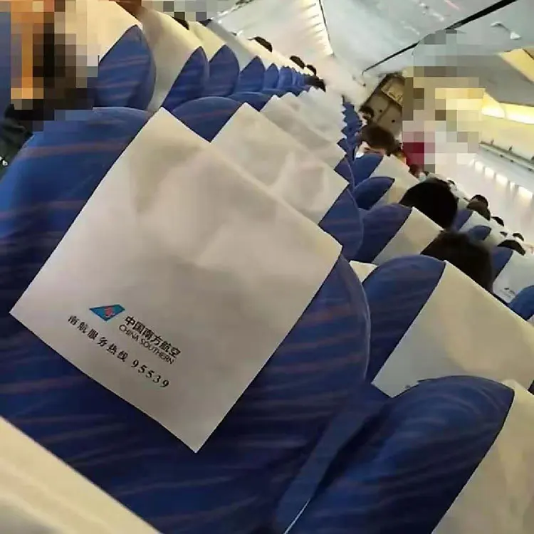Airline taxi train car bus seat advertising cover Nonwoven Headrest Covers