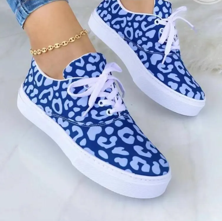 Summer Fashion Lace Up Sneaker Shoe Womens Canvas Casual Women Shoe 2022 Comfortable Walking Canvas Shoes