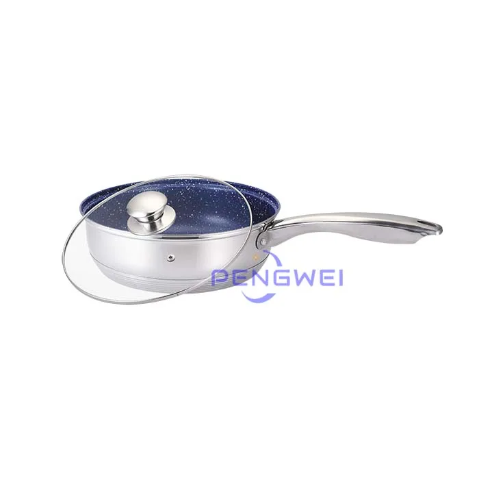 Professional manufacturer induction cooking cookware fry pan set stainless steel fry pan non-stick frypan