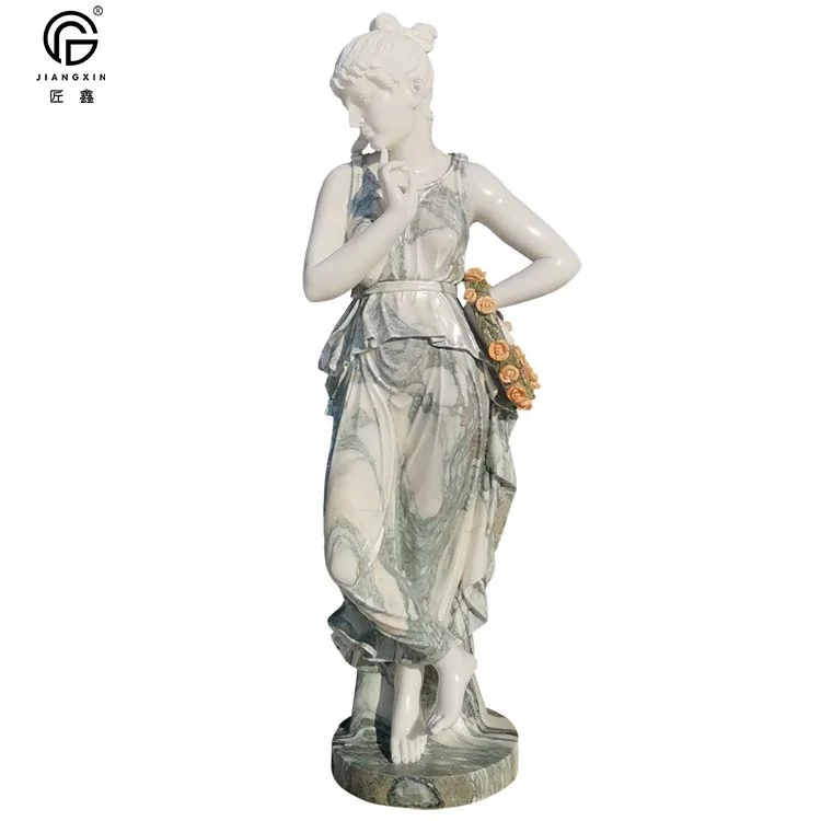 Мраморная Статуэтка для красивой леди ручной работы в натуральную величину