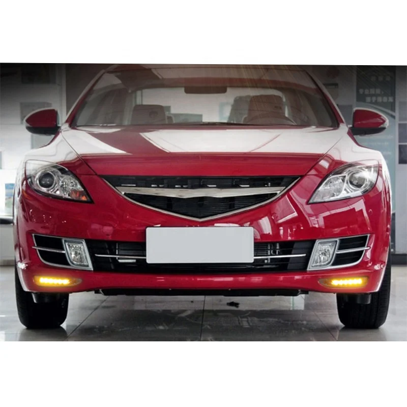 Gobison LED DRL Daytime Running Light Fog Lamp turn signal Lights for Mazda 6 2010 2011 2012 2013 Fog Light