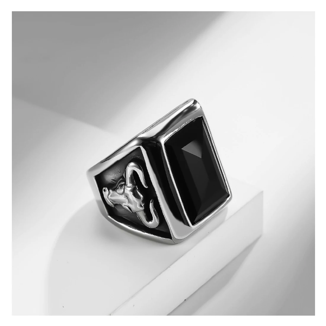 Vintage Style AG Masonic freemason plumb secret society stainless steel men ring In Stock