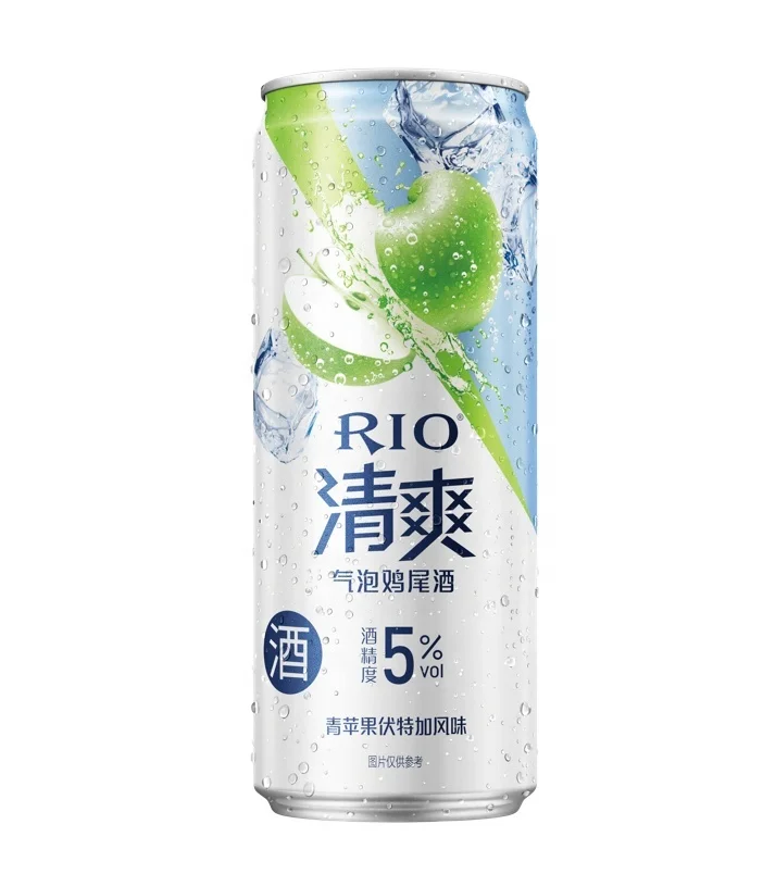 Коктейльные напитки RIO со вкусом свежего зеленого яблока и водки, 5% Том, семейный бар, праздничная вечеринка, для дома, 330 мл
