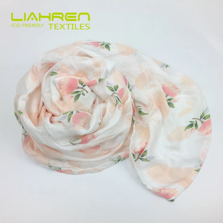 Manufacturer Muslin Swaddle Blanket Large Size 120cm Organic 100%Bamboo Muslin Baby Blanket Kids Wrap Swaddle Muslin Blanket