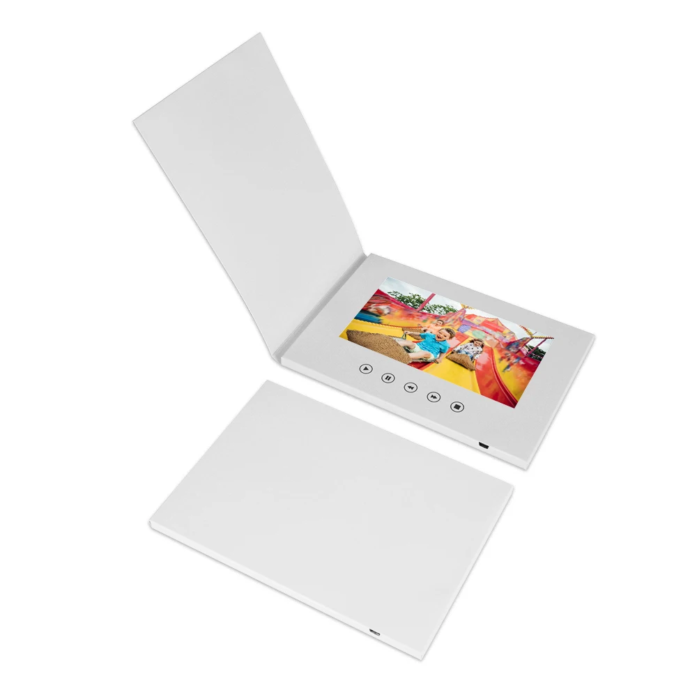 A5 paper greeting card HD screen video booklet printable lcd screen video brochure Portable displayer