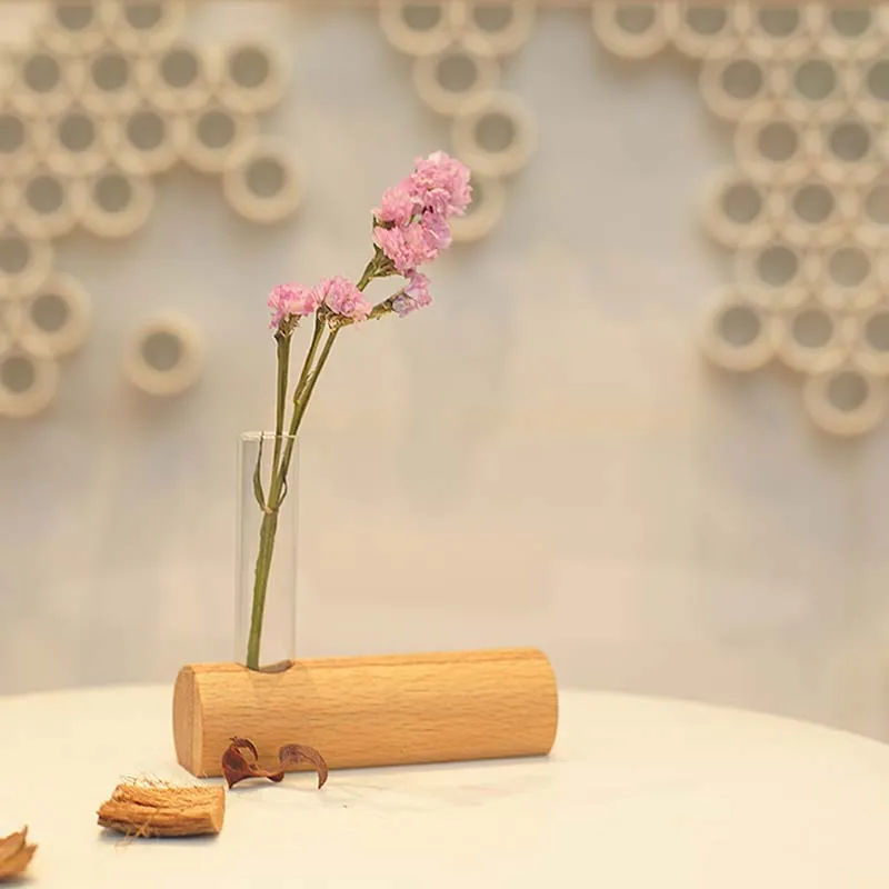 Creative ins Wooden vase arrangement flower dried flower table decoration