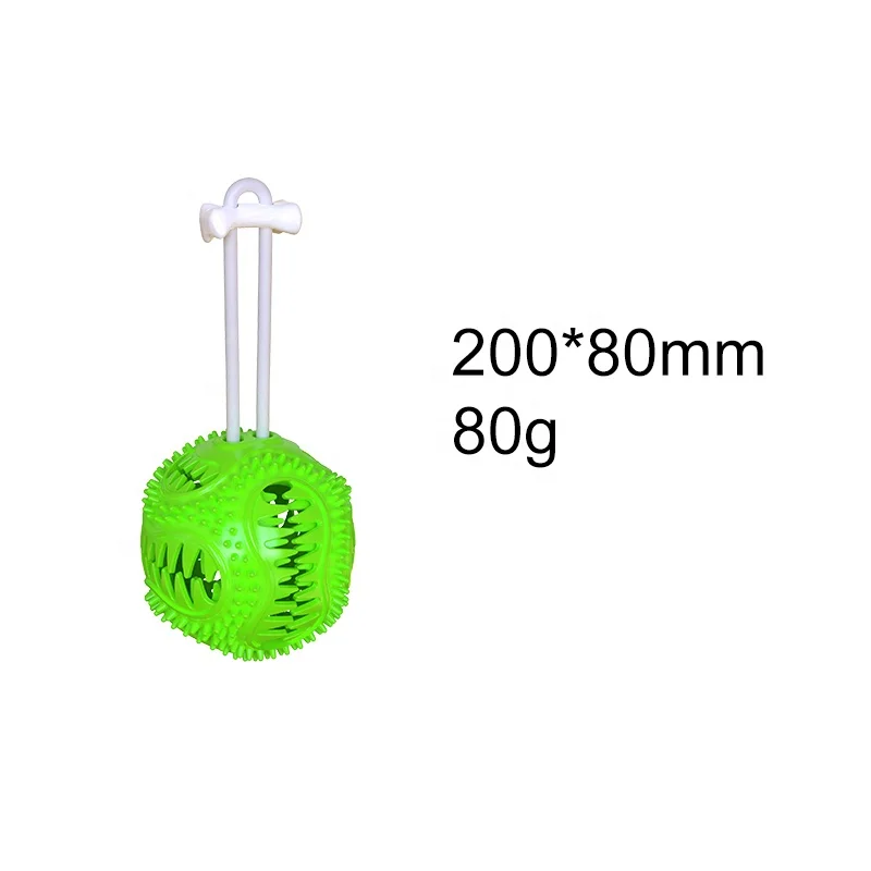 Wellfine Indestructible Rubber Treat Dispensing Ultra Ball Hiding Food Pet Rope Ball Sounding Dog Chew Toy