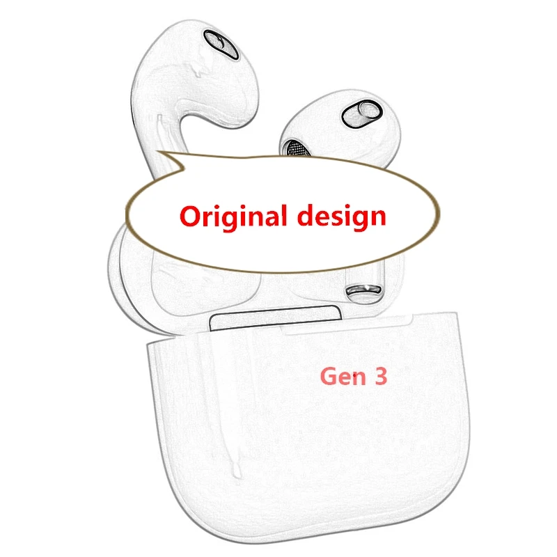 2021 Original LOGO  clone 3rd generation wireless earphone air3 gen3 gen 3 3nd pods with wireless charging case