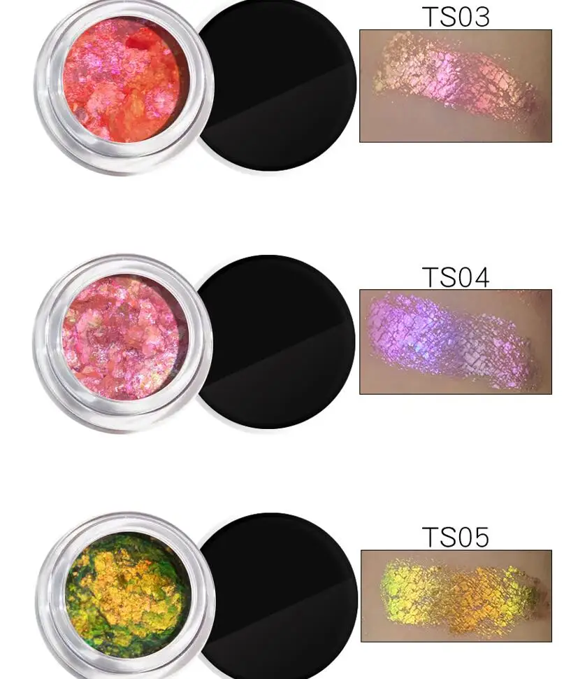 Хлопья гель макияж для глаз Duochrome блестящий крем тени век частный логотип многохромовые гелевые
