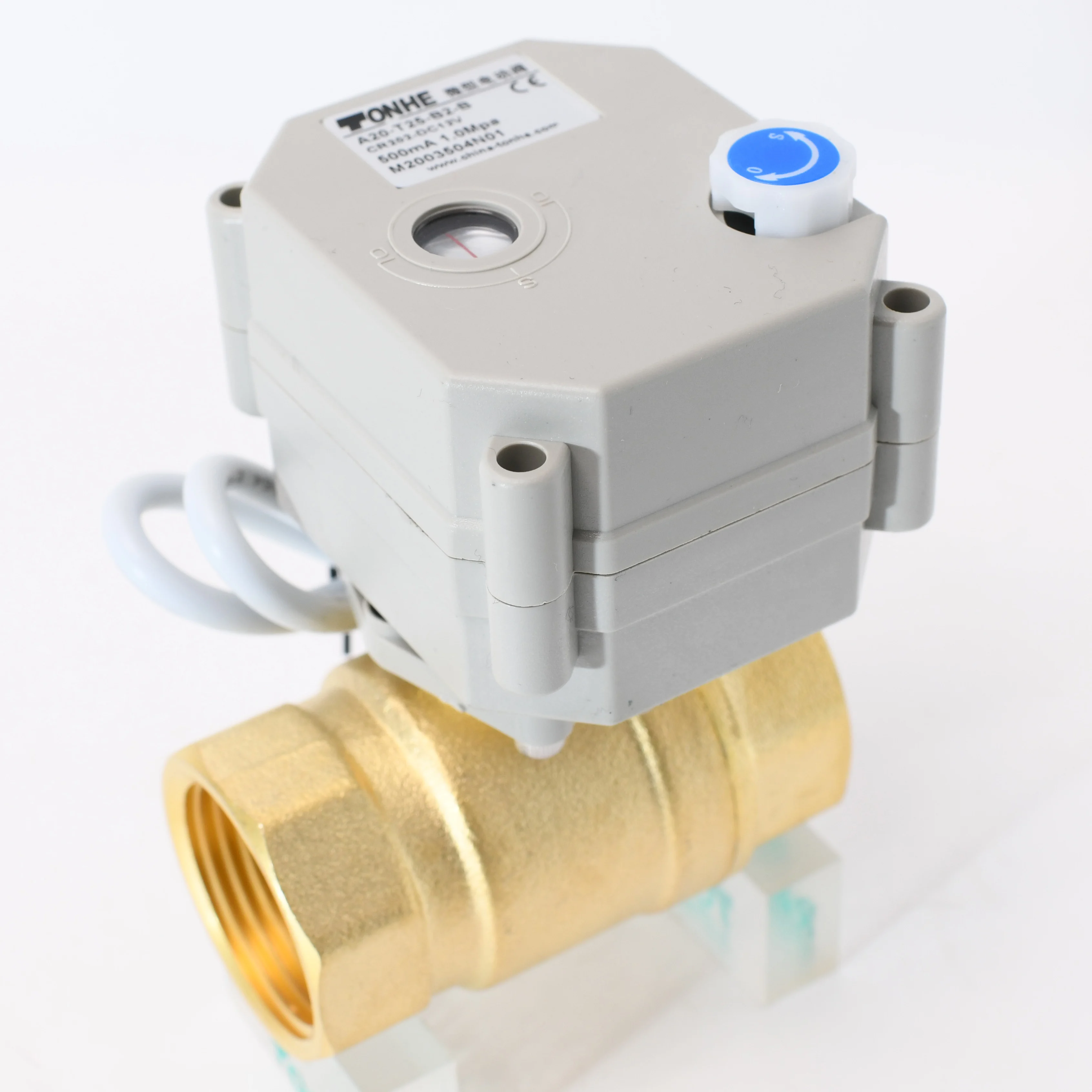 DC5V 1' Brass electric CR301 2-way motorized ball valve