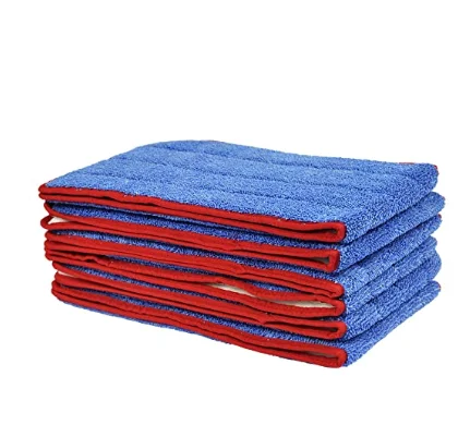 [Royal Plush] Double Pile Microfiber Detailing Towel (16 in. x 16 in, 600 GSM) - 3 Pack (Blue   Gray)