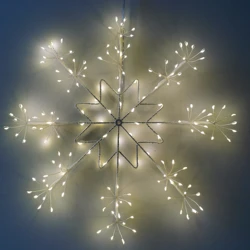 New China Manufacturers Sell Warm Whitesnowflake Firework Shape String Lights